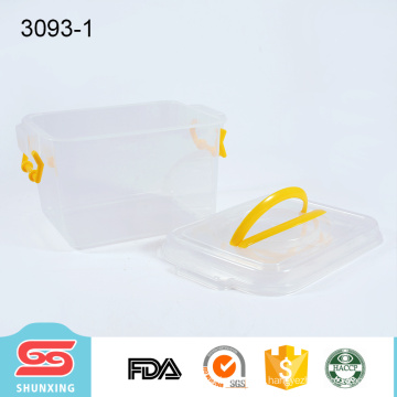 2017 new arrival eco-frendly transparent storage box plastic with lock